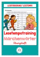 Vorschau - Unterrichtsreihen - Lesetraining. Märchenwörter. Wörter und Wortgruppen. Blitzlesen - Deckblatt