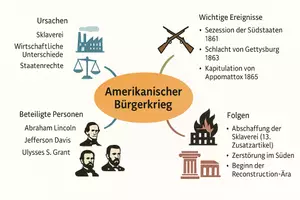 Vorschau - Arbeitsblätter - Arbeitsblätter zum Thema "Amerikanischer Bürgerkrieg" + Lösung & MP3 + Mindmap + Infografik - Seite 2
