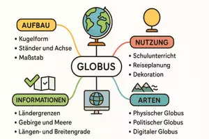 Vorschau - Arbeitsblätter - Arbeitsblätter zum Thema "Globus" (Lückentext, Hörverstehen) + Lösung & MP3 + Mindmap + Infografik - Seite 2