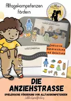 Vorschau - Fördermaterial/Inklusion - Die Anziehstraße - Alltagskompetenzen - wettergerechte Kleidung anziehen - Deckblatt