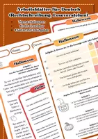 Vorschau - Stundenentwürfe - Halloween Leseverstehen, Text lesen und Fragen beantworten - Deckblatt