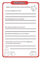 Vorschau - Stundenentwürfe - Halloween Leseverstehen, Text lesen und Fragen beantworten - Seite 3