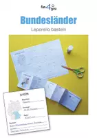 Vorschau - Mal- und Bastelvorlagen - Bundesländer - Leporello basteln #homeschooling - Deckblatt
