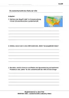 Vorschau - Arbeitsblätter - USA - Arbeitsblätter und Lösungen PDF - Seite 1
