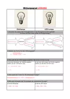 Vorschau - Arbeitsblätter - Wirkungsgrad - Vergleich Glühlampe und LED - Arbeitsblatt - Seite 1