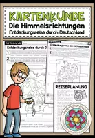 Vorschau - Arbeitsblätter - Die Himmelsrichtungen - Entdeckungsreise durch Deutschland (2-fach differenziert) - Deckblatt