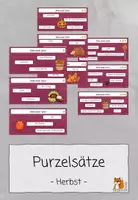 Vorschau - Fördermaterial/Inklusion - Satzbau und Satzstellung | Purzelsätze | Herbst - Deckblatt