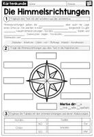 Vorschau - Arbeitsblätter - Die Himmelsrichtungen - Arbeitsblatt - Seite 1
