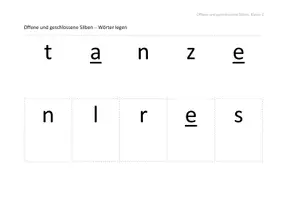 Vorschau - Arbeitsblätter - Homeschooling- Offene und geschlossene Silben 2. Klasse - Deckblatt