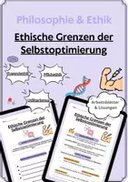 Vorschau - Arbeitsblätter - Ethische Grenzen der Selbstoptimierung – Transhumanismus | Philosophie & Ethik - Deckblatt