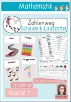 Vorschau - Arbeitsblätter - Zahlenweg Stationsschilder und Pässe (anpassbar) - Deckblatt