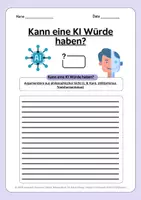 Vorschau - Arbeitsblätter - Kann KI Würde Haben? – Transhumanismus | Philosophie & Ethik - Seite 1
