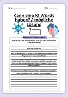 Vorschau - Arbeitsblätter - Kann KI Würde Haben? – Transhumanismus | Philosophie & Ethik - Seite 2