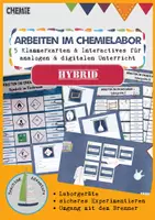 Vorschau - Arbeitsblätter - Gefahrensymbole, Laborgeräte, Experimentieren - QUIZ + KLAMMERKARTEN - Deckblatt