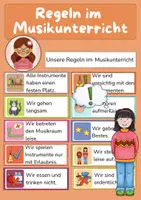 Vorschau - Poster - Regeln im Musikunterricht / Regeln im Musikraum - Deckblatt
