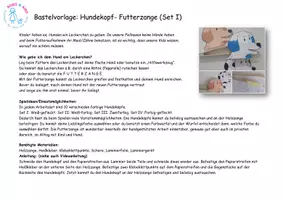 Vorschau - Arbeitsblätter - Bastelvorlage: Hundekopf-Futterzange Set I - Seite 1