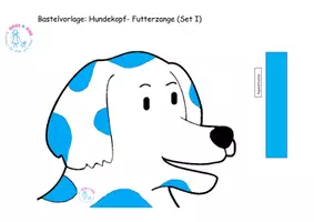 Vorschau - Arbeitsblätter - Bastelvorlage: Hundekopf-Futterzange Set I - Seite 2