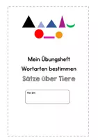 Vorschau - Arbeitsblätter - Wortarten bestimmen nach Montessori. Sätze über Tiere - Seite 1