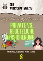 Vorschau - Arbeitsblätter - Private und Gesetzliche Versicherung - Deckblatt