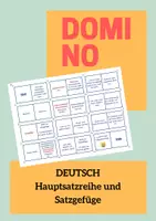 Vorschau - Arbeitsblätter - Domino Hauptsatzreihe und Satzgefüge wiederholen - Deckblatt