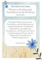 Vorschau - Arbeitsblätter - Vom Leinen zum Flachs - Klasse 3 - Deckblatt