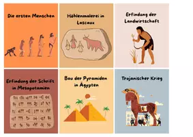 Vorschau - Arbeitsblätter - Einführung zum Thema Epochen, 32 Bildkarten - Deckblatt