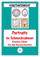 Vorschau - Mal- und Bastelvorlagen - Portraits im Schmuckrahmen. Gestaltungsaufgabe für die neue Klasse! - Deckblatt