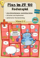Vorschau - Spiele - Rechenspiel: Plus im Zahlenraum 100 - ohne Zehnerübergang, zweistellige Zahlen (Klasse 2-3) - Deckblatt