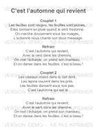 Aperçu - Inclusion - Chant C'est l'automne qui revient version simple A - Page 2