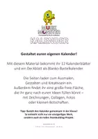 Vorschau - Unterrichtsreihen - KALENDER 2026 der Musikmonster zum BASTELN – 12 Ausmalseiten + Deckblatt zum kreativen Gestalten - Seite 1