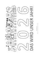 Vorschau - Unterrichtsreihen - KALENDER 2026 der Musikmonster zum BASTELN – 12 Ausmalseiten + Deckblatt zum kreativen Gestalten - Seite 2