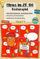 Vorschau - Spiele - Rechenspiel: Minus im Zahlenraum 100 - ohne Zehnerübergang, zweistellige Zahlen (Klasse 2-3) - Deckblatt