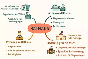 Vorschau - Arbeitsblätter - Arbeitsblätter zum Thema "Rathaus" + Lösung & Fragen & MP3 + Mindmap + Infografik - Seite 2