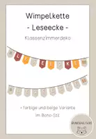Vorschau - Poster - Wimpelkette / Girlande für die Leseecke im Boho-Stil - Deckblatt