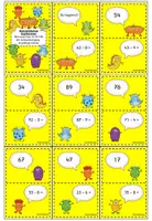 Vorschau - Spiele - Rechenspiel: Minus im Zahlenraum 100 - mit Zehnerübergang, einstellige Zahlen (Klasse 2-3) - Seite 2