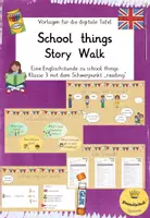 Vorschau - Präsentationen/Tafelbilder - Vorlagen für die digitale Tafel - School Things "Story walk" - Deckblatt