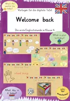 Vorschau - Präsentationen/Tafelbilder - Die erste Englischstunde in Klasse 4 "Welcome back" - Vorlagen für die digitale Tafel - Deckblatt