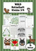 Vorschau - Arbeitsblätter - Rätselheft Wald 16 Rätsel Klasse 3-4 Sachunterricht / NaWi Deutsch Konzentration - Deckblatt