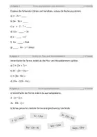 Vorschau - Arbeitsblätter - Klassenarbeit Terme vereinfachen Niveau G, M und E - Seite 1