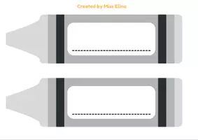 Προεπισκόπηση - Φύλλα εργασίας - Make your own crayon name tags! - Σελίδα 3