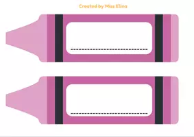 Προεπισκόπηση - Φύλλα εργασίας - Make your own crayon name tags! - Σελίδα 2