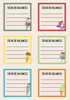 Voorbeeld - Frans: Tâche de vacances - cartes - Voorblad