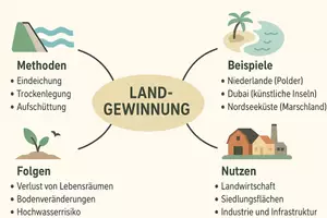 Vorschau - Arbeitsblätter - Arbeitsblätter zum Thema "Landgewinnung" + Lösung & MP3 + Mindmap + Infografik - Seite 2