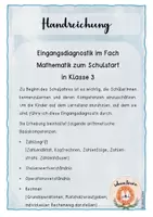 Vorschau - Arbeitsblätter - Eingangsdiagnostik arithmet. Basiskompetenzen (Mathe Kl. 3) - Seite 1