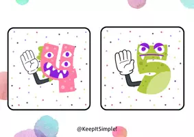 Προεπισκόπηση - Flashcards - Αριθμό-Τερατάκια - Καρτέλες αριθμών 0-10 - Σελίδα 3