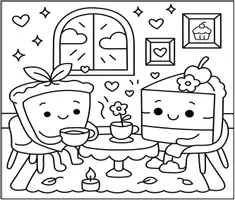Aperçu - Matériel pour travaux manuels / dessin - Sunny Days with Cute Creatures Coloring Pages - Page 2