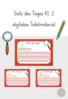 Vorschau - Arbeitsblätter - Digitale Tafelbilder: Satz des Tages Kl. 2 - Deckblatt