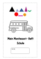 Vorschau - Arbeitsblätter - Wortarten bestimmen nach Montessori. Sätze zum Thema: Schule - Seite 1