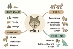 Vorschau - Arbeitsblätter - Arbeitsblätter zum Thema "Wölfe" + Lösung & MP3 + Mindmap + Infografik - Seite 2