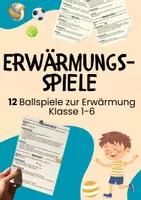 Vorschau - Stundenentwürfe - Sport: 12 Ball Erwärmungsspiele (Sport Klasse 1-4) - Deckblatt